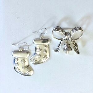 Holiday Earring and Pin Set